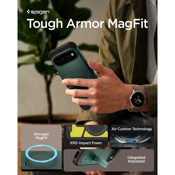 Spigen Tough Armor MagSafe kryt Google Pixel 11 Pro abyss green - Pouzdra - Obrázek 5bbc70634eab4dce8547d790d9289c44