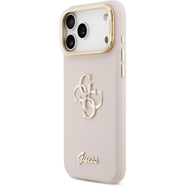Guess PU Grained 4G Logo Stand Camera Frame kryt iPhone 17 Pro Max růžový - Pouzdra - Obrázek 5bbd95fd94ec44958b3a8f24539c73ec