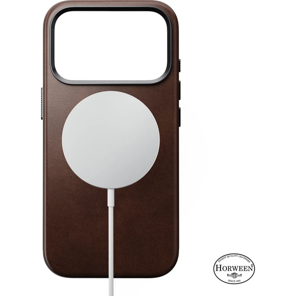 Nomad Traditional Leather (Horween) MagSafe kožený kryt iPhone 18 Pro Rustic Brown - Pouzdra - Obrázek 5bc239721a80496780937b4e46494ad3