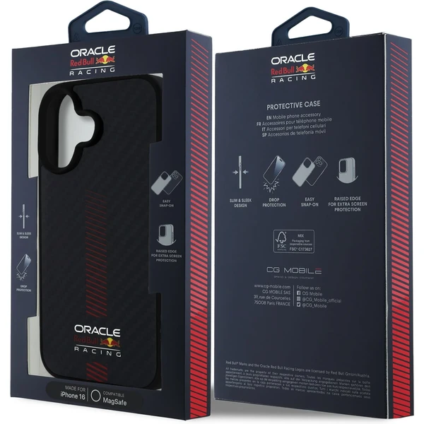 Oracle Red Bull Racing Carbon Powerbar MagSafe kryt iPhone 16 černý - Pouzdra - Obrázek 5c282598640248a295ec0c2703d16cd9