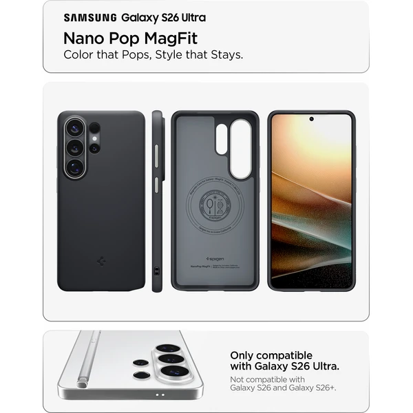 Spigen Nano Pop MagSafe kryt Samsung Galaxy S26 Ultra černý - Pouzdra - Obrázek 5c463a098ac844808fa6e43095f3e1dd