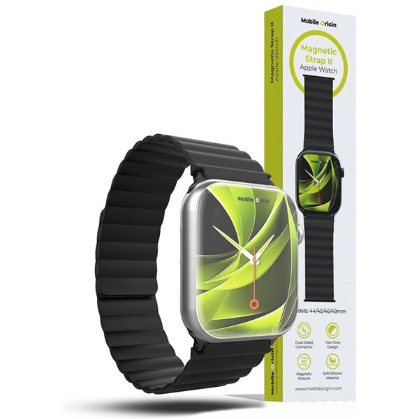 Řemínek pro Apple Watch 42/44/45/49 mm Mobile Magnetic Strap II - černý
