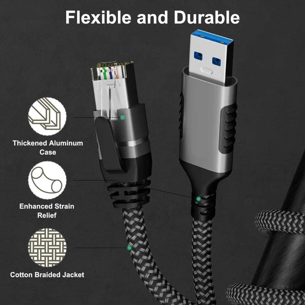 PremiumCord USB-A/RJ45 síťový kabel 1m černý - Kabely a redukce - Obrázek 5c67cc1ad03e45f98c107a81765a7bd4