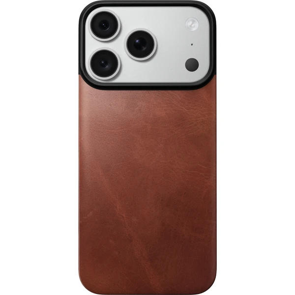 Nomad Magnetic Leather Back (Horween) MagSafe kožený kryt iPhone 17 Pro/18 Pro Olde Dublin - Pouzdra - Obrázek 5cad64c03f6143e9b274d5dfc66cbc4e