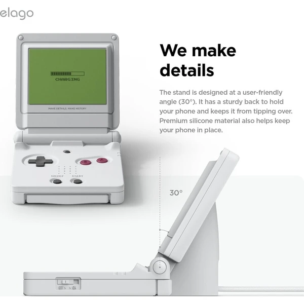 ELAGO Retro W5 Magsafe iPhone stojánek bílý - Držáky - Obrázek 5cbb67230c9c425a96a261017822a1af
