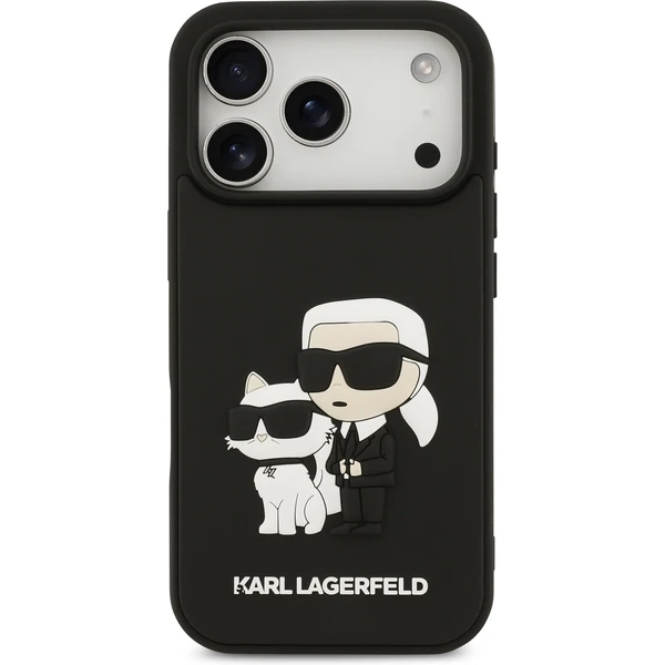 Karl Lagerfeld 3D Rubber Karl and Choupette kryt iPhone 17 Pro černý - Pouzdra - Obrázek 5cef98ad766e47caa767e4fdac50f518