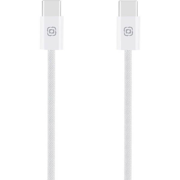 OBAL:ME Super Fast USB-C/USB-C pletený kabel (60W) 1m bílý
