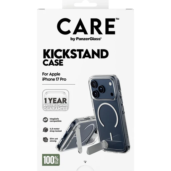 PanzerGlass® CARE Kickstand kryt s MagSafe Apple iPhone 17 Pro stříbrný/bílý - Pouzdra - Obrázek 5cfc49fb1d294eb5a3bb51a2e1efd993