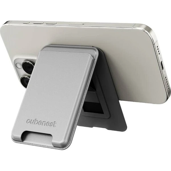 CubeNest Magnetic Wallet Stand MagSafe peněženka šedá - Peněženky - Obrázek 5cfe8fc108c64268b5b18114eeef7da8