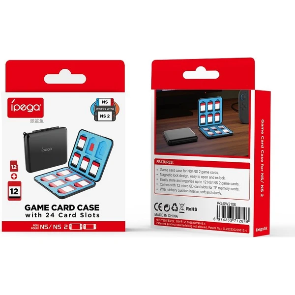 iPega SW2108 Pouzdro pro herní karty černé - Konzolové příslušenství - Obrázek 5d04c8766590478288a35f6668f394e7