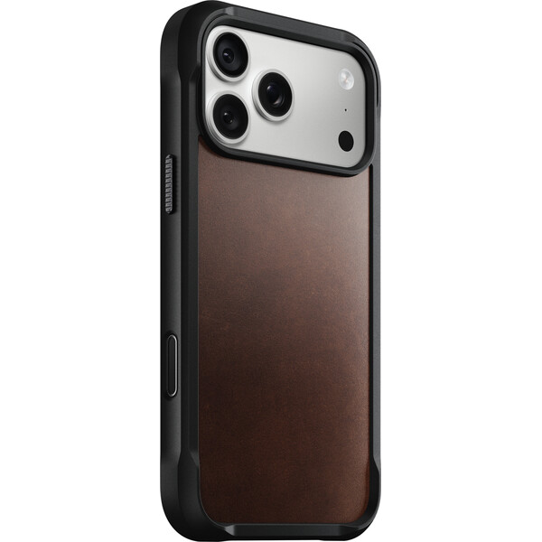 Nomad Rugged Leather (Horween) MagSafe kožený kryt iPhone 18 Pro Max Rustic Brown