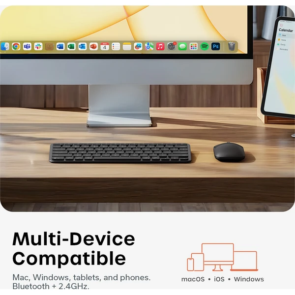 Satechi Slim CEX1 Wireless Combo klávesnice a myš (US English) vesmírně černá - Klávesnicové sety - Obrázek 5d09f8220337414fbd90b7fc6c5704f3