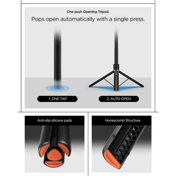 Spigen Selfie Stick MagSafe+ Tripod selfie tyč černá - Držáky - Obrázek 5d72f974c83a420cbaa09a8dfc21860e