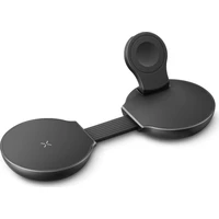 ENERGEA AluMag Trio 2 MagSafe 3v1 (Qi 2.2) hliníková 25W nabíječka tmavě šedá - Nabíječky
