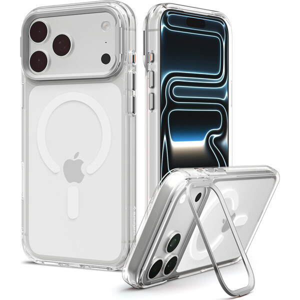 Spigen Ultra Hybrid Optik S MagSafe kryt iPhone 18 Pro Max/17 Pro Max clear silver