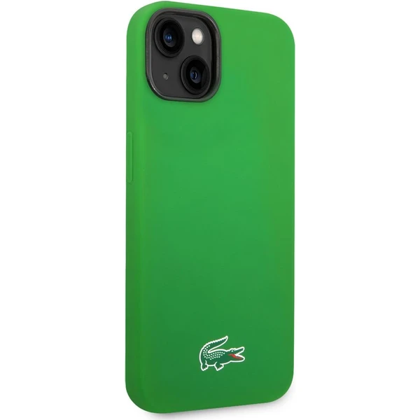 Lacoste Liquid Silicone Microfiber Croc Logo MagSafe kryt iPhone 13/14/15 zelený - Pouzdra - Obrázek 5de051cfb4be42b397da9183508746a8