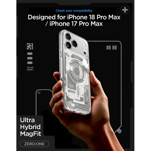 Spigen Ultra Hybrid MagSafe kryt iPhone 18 Pro Max/17 Pro Max zero one natural titanium - Pouzdra - Obrázek 5de09f5421474ec8be95e7df6b67df99