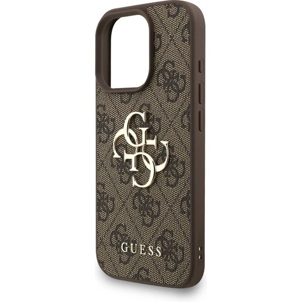 Guess PU 4G Metal Logo Strap kryt iPhone 16 Pro Max hnědý - Pouzdra - Obrázek 5deab26aa13e466885cb4d60be739330
