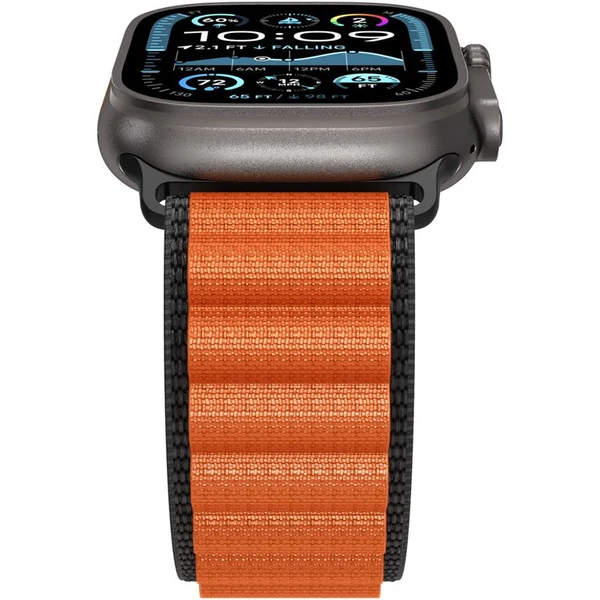 Spigen Fabric Band (hook) řemínek Apple Watch 49/46/45/44mm černý/oranžový - Řemínky - Obrázek 5df1f878bfb04000bd2514ec08efdbf9