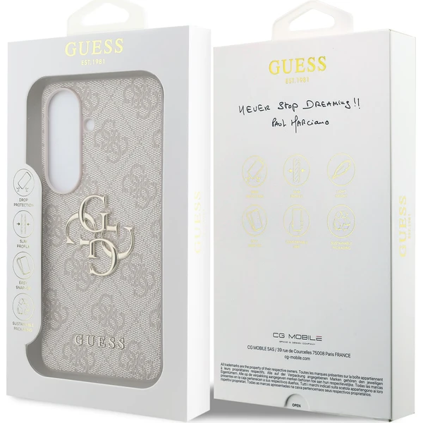 Guess PU 4G Metal Logo kryt Samsung Galaxy S26+ růžový - Pouzdra - Obrázek 5e5d8dc5ae5b49e7bb3164cf7d284215