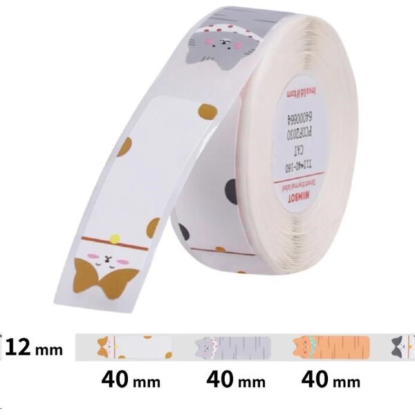 Niimbot štítky T 12x40mm 160ks pro D11, D11-M, D110, D110-H Kočky