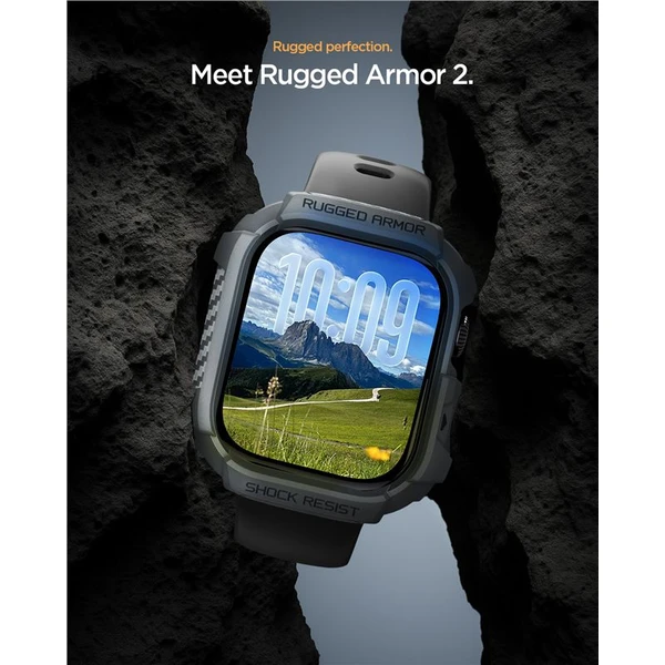 Spigen Rugged Armor 2 pouzdro Apple Watch 11 (46mm) dark gray - Pouzdra - Obrázek 5e8ddaad5f57469a8791d6a20d8b1829