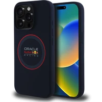 Oracle Red Bull Racing Silicone Red Ring MagSafe kryt iPhone 15 Pro modrý - Pouzdra