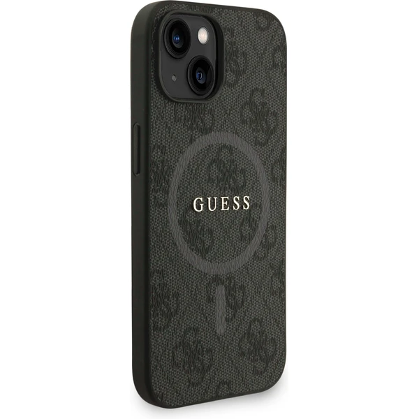 Guess PU Leather 4G Colored Ring Strap MagSafe kryt iPhone 15 černý - Pouzdra - Obrázek 5ec2549a242f4d198f96a094ccd43624