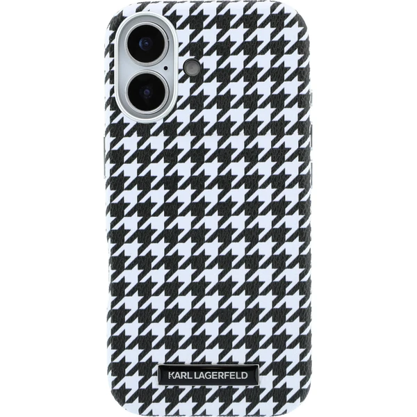 Karl Lagerfeld PU Houndstooth Resin Plate MagSafe kryt iPhone 17 černý - Pouzdra - Obrázek 5ee29df2bd64498d85d1ab7e1dfdd744