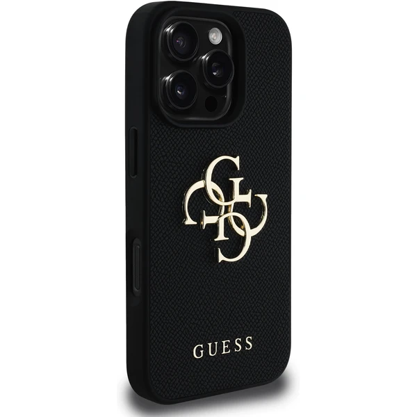 Guess PU Grained 4G Metal Logo kryt iPhone 16 Pro černý - Pouzdra - Obrázek 5f0a3fba379e46aab916b5775b42bfef