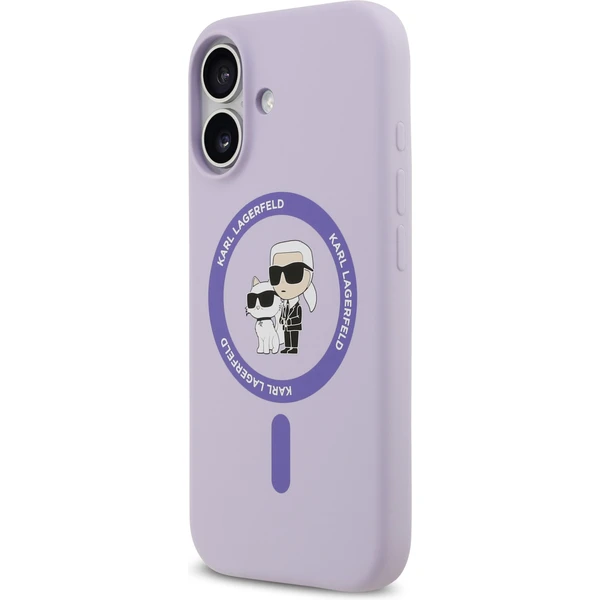 Karl Lagerfeld Liquid Silicone Karl and Choupette MagSafe kryt iPhone 17 fialový - Pouzdra - Obrázek 5f448f52c88a4975b0e640f7620b7bd3