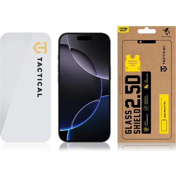 Tactical Glass Shield 2.5D sklo pro Apple iPhone 17 Pro čiré - Ochranné folie a skla - Obrázek 5f6f00ff6e1d4472937ef093d1fa7b16