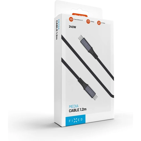 FIXED Multimedia Cabel USB-C napájecí a datový kabel 4K/60z, 20Gbps, 240W, 2m šedý - Kabely a redukce - Obrázek 5f784e3dd49e4f8c80c10d78e21aac62
