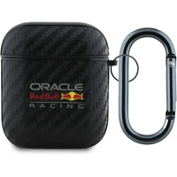 Oracle Red Bull Racing PU karbonové pouzdro AirPods 1/2 černé - Pouzdra