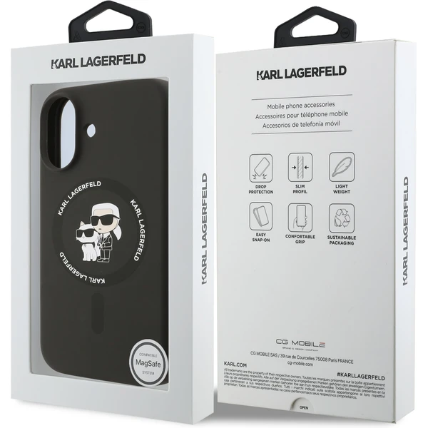 Karl Lagerfeld Liquid Silicone Karl and Choupette MagSafe kryt iPhone 17 černý - Pouzdra - Obrázek 5f8af23963f244cdbb27ad3a4687fca4