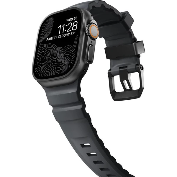 Nomad Rocky Point Band řemínek Apple Watch 49/45/44/42mm černý/tmavě šedý - Řemínky - Obrázek 5fb13cefce9842d4af0b23c95dca92ca