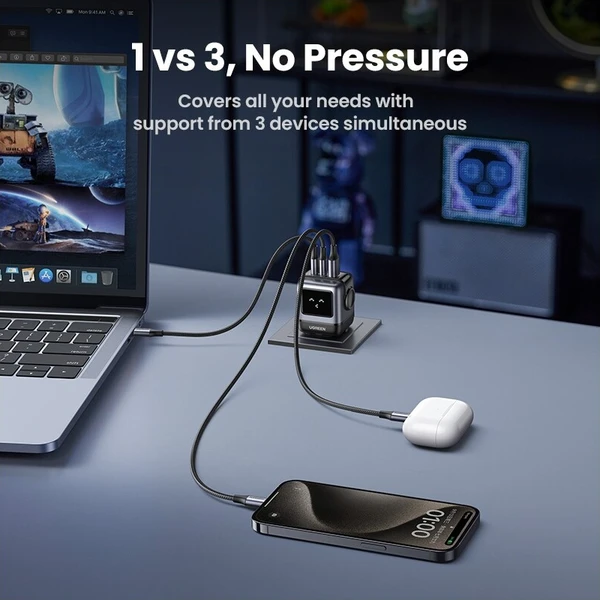 UGREEN Uno RG 65W GaN Fast Charge nabíječka černá - Nabíječky - Obrázek 5feabefa2a0a4d4888b8556d1228e234
