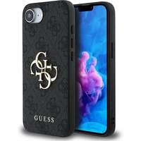 Guess PU 4G Metal Logo kryt iPhone 17e/16e šedý - Pouzdra