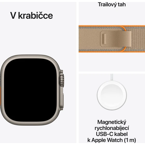 Apple Watch Ultra 4 49mm Přírodní titan s pískovým Trailovým tahem M/L - Chytré hodinky - Obrázek 6008866005c94b77bcaf368d086c550f