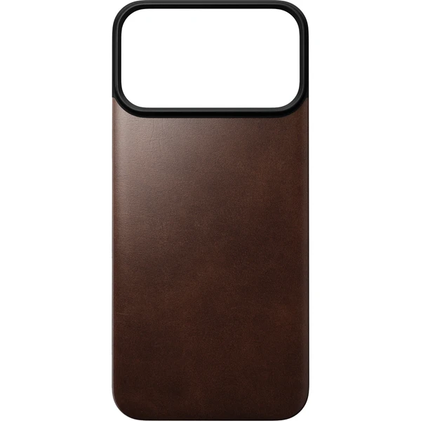 Nomad Magnetic Leather Back (Horween) MagSafe kožený kryt iPhone 18 Pro Max Rustic Brown - Pouzdra - Obrázek 600a637f0cfc47d894fa3d7036a5b6c8