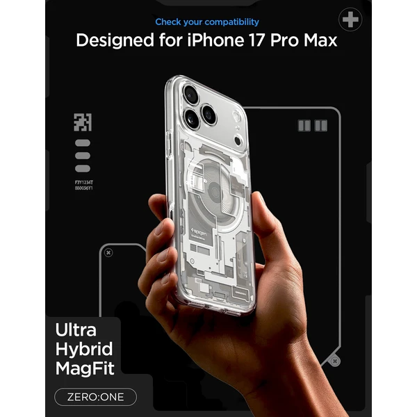 Spigen Ultra Hybrid MagSafe kryt iPhone 18 Pro Max/17 Pro Max zero one natural titanium - Pouzdra - Obrázek 60145c66bb2c48aca24180f869748fac