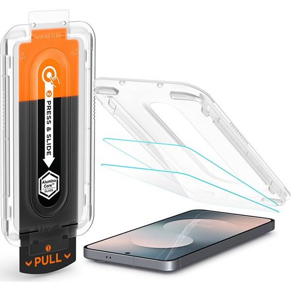 Spigen Glass tR EZ Fit Pro sklo Samsung Galaxy S25 FE čiré (2 ks)