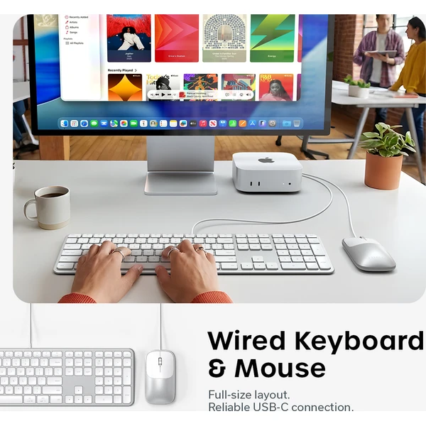 Satechi Slim CLX3 Wired Combo klávesnice a myš (US English) stříbrná - Klávesnicové sety - Obrázek 60228200770b4dfc87bcf833a8ef3176