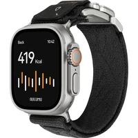 Aulumu C03 Titanium Mag Buckle řemínek Apple Watch 49/46/45/44/42mm Titanium Buckle/Black - Řemínky