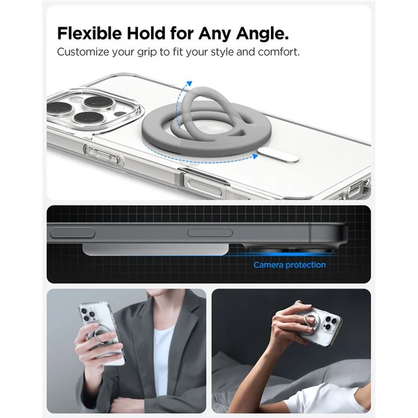 Spigen Dual Pop MagSafe Holder držák na telefon šedý - Držáky - Obrázek 603cab222f8b41609bec64b61baf26d3