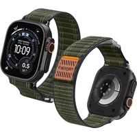 Spigen Fabric Band řemínek (hook-and-loop) Apple Watch 49/46/45/44mm zelený - Řemínky