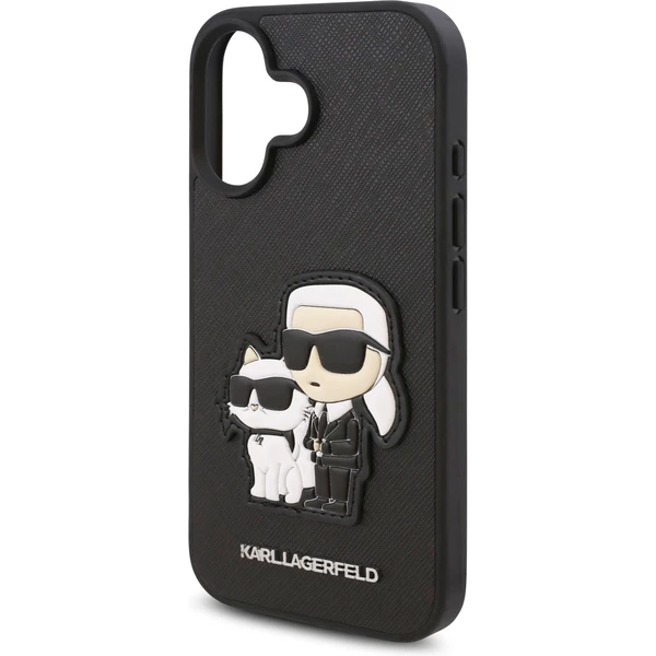 Karl Lagerfeld PU Saffiano Karl and Choupette kryt pro iPhone 16 Plus černý - Pouzdra - Obrázek 60719c62377c445890119da153a4fa85