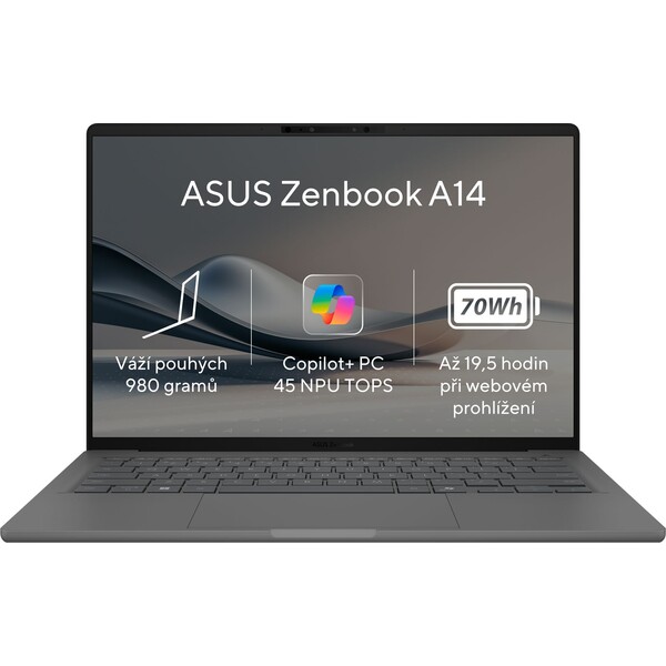 ASUS Zenbook A14 UX3407QA-OLED267W Šedá