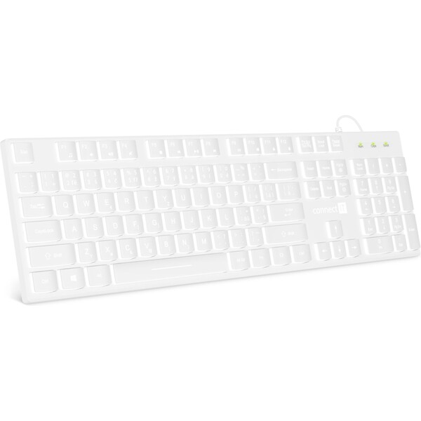 CONNECT IT Chocolate WhiteStar kancelářská podsvícená klávesnice (CZ + SK verze) bílá CKB-5052-CS Bílá