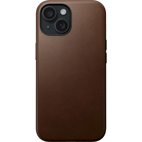Nomad Modern Leather MagSafe kryt iPhone 15 hnědý - Pouzdra - Obrázek 60Q1000P01